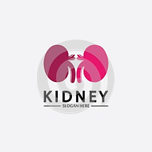 Health and Care Kidney Logo Design Concept. Urology Logo Vector Template