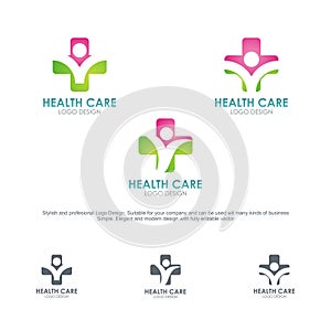 Health Care Logos, with stylish and modern design