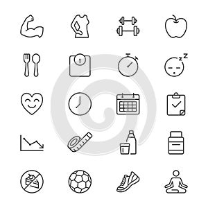 Health care thin icons