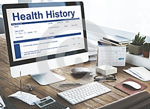 Health Check Form Claim History Record Concept