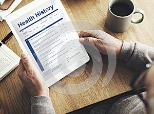 Health Check Form Claim History Record Concept