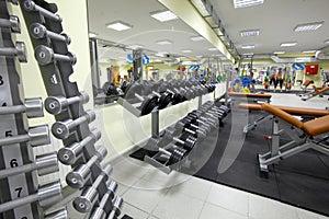 Health club interior