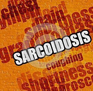 Health concept: Sarcoidosis on the Yellow Wall .