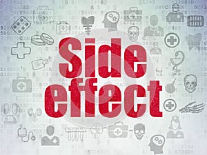 Health concept: Side Effect on Digital Data Paper background