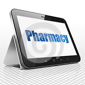 Health concept: Tablet Computer with Pharmacy on display