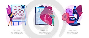 Health condition diagnostics vector concept metaphors.