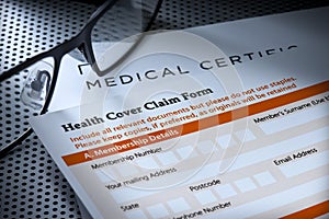 Medical Health Care Cover Insurance Form