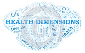 Health Dimensions word cloud