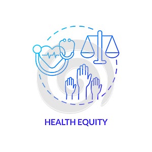 Health equity concept icon