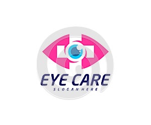 Health Eye logo design vector template, Creative eye logo concept, Icon symbol, Illustration