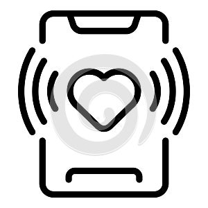 Health first aid call icon outline vector. Patient urgency request