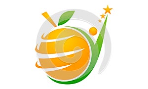 Health Fruit Logo Design Template