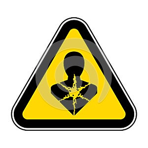 Health Hazard Symbol Label,Longer Term Health Hazard,GHS Hazard Pictogram