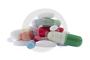 Health - Heap of capsules and tablets