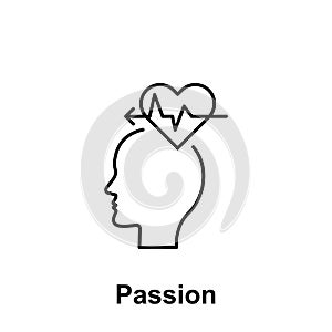 Health, heart, head icon. Element of creative thinkin icon witn name. Thin line icon for website design and development, app