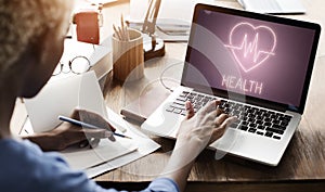 Health Heartbeat Icon Symbol Concept photo