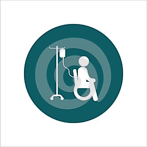 Health Icon Vector Ilustration wheelchair and infuse