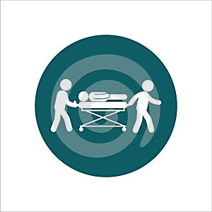 Health Icon Vector Ilustrationthe nurse carries the patient