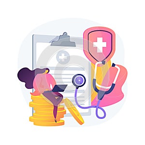 Health insurance abstract concept vector illustration.