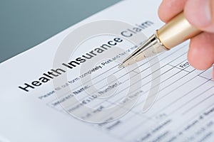 Health insurance claim form