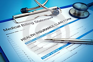 Health insurance claim form