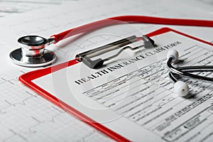 Health insurance form