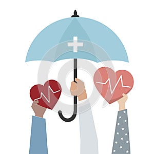 Health insurance and protection concept