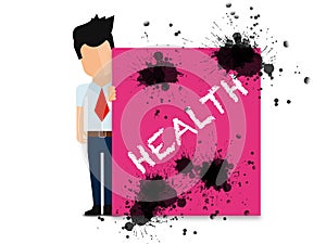 Health issues, stress, super quality abstract business poster