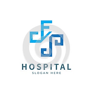 Health logo with initial letter ES, S E, E A logo designs concept. Medical health-care logo designs template