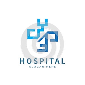 Health logo with initial letter YE, EY, Y E logo designs concept. Medical health-care logo designs template