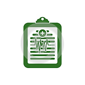 Health Medical icon logo design vector. cardiology wave monitor report blank icon. Antibiotic icons. Patient Medical Record Icon