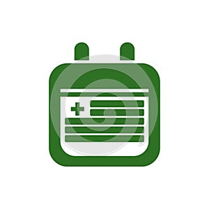 Health Medical icon logo design vector. cardiology wave monitor report blank icon. Antibiotic icons. Patient Medical Record Icon