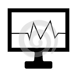 Health monitor graph icon design