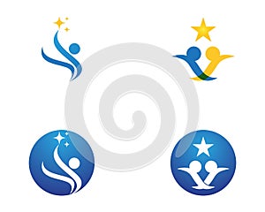 Health people care logo vector illustartion