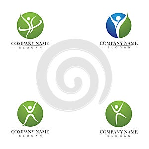 Health people logo and symbols template icons.