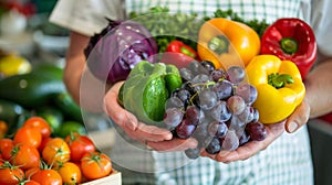 A health professional leads a workshop on healthy eating habits and balanced nutrition for families