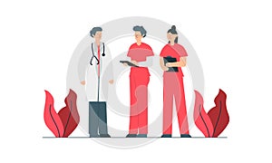 Health professional team concept illustration