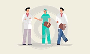 Health professional team concept illustration