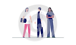 Health professional team concept illustration