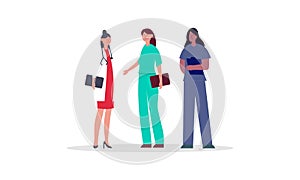 Health professional team concept illustration