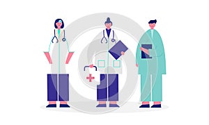 Health professional team concept illustration