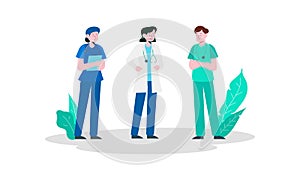 Health professional team concept illustration