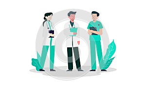 Health professional team concept illustration