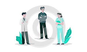 Health professional team concept illustration