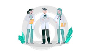 Health professional team concept illustration