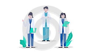 Health professional team concept illustration