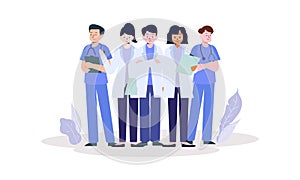 Health professional team concept illustration