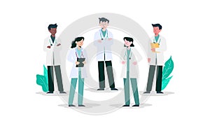 Health professional team concept illustration