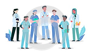 Health professional team concept illustration