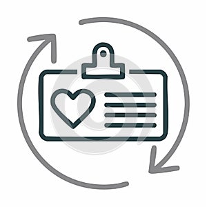 Health Record and Wellness Cycle Icon